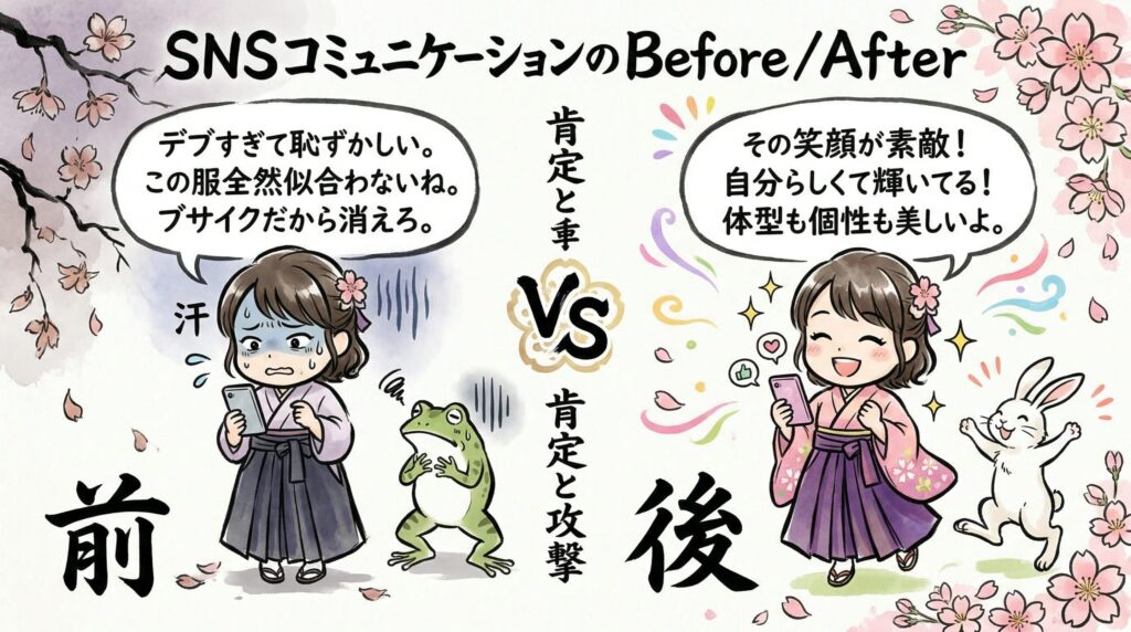 Before/After発信の比較