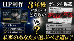 女風のHP制作とポータル掲載三年後に残るのはどちらか